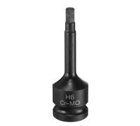 Sourcing Map H6 6 mm Hex Impact Bit Socket, 1/2" CR-MO acciaio, fosfato nero, lu