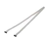 sourcing map IDC - Cavo a nastro piatto con connettore a 16 pin, passo 2 mm, lunghezza 1 m, da FC a FC doppio femmina, cavo a nastro piatto, per elettronica industriale, grigio