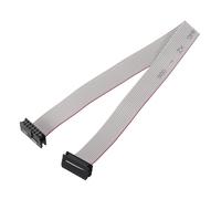 sourcing map IDC - Cavo piatto a nastro, 12 pin, passo 2 mm, lunghezza 25 cm, da FC a FC doppio femmina, cavo piatto a nastro per elettronica industriale, grigio