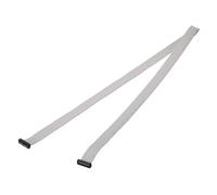 sourcing map IDC - Cavo piatto a nastro, 20 pin, passo 2 mm, lunghezza 1 m, FC a FC doppio femmina, cavo piatto a nastro per elettronica industriale, grigio