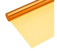 sourcing map Il film 100x100cm del PVC della carta filtrante di colore del gel arancia 85A per la luce rossa della testa dello studio fotografico