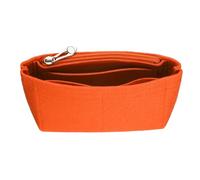 sourcing map Inserto organizer per borsa, organizer in feltro, mini borsa portaoggetti e finitura, fodera interna con cerniera per zaino chic borse a tracolla, Arancione, BORSA