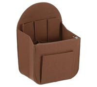 sourcing map Inserto organizer per borsa, organizer portatile in feltro con cerniera in metallo, scomparti multipli, fodera per zaino, borsa, borsa a tracolla (19,6 x 12,7 x 27,9 cm, marrone),