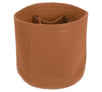 sourcing map Inserto organizer per borsa, organizer portatile in feltro, rotondo, con scomparti multipli, fodera per borsa a secchiello, borsa a cupola, borsa tote (20,3 x 10,2 x 14 cm, cachi), cachi,