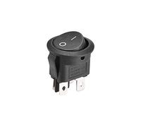 Sourcing Map - Interruttore a bilanciere DPST per barche, interruttore a bilanciere tondo per barche marine, 4 pin, ON/Off, AC250V/6A 125V/10A, 1 pezzo