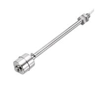 sourcing map Interruttore galleggiante in acciaio inossidabile, asta da 100 mm, 110 V CC, 0,5 A, sensore di livello dell'acqua verticale, filettatura M10, regolatore di livello liquido per pompa