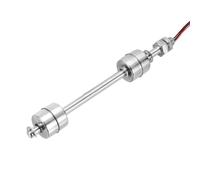 sourcing map Interruttore galleggiante in acciaio inossidabile, asta da 150 mm, 110 V CC, 0,5 A, sensore di livello dell'acqua verticale, filettatura M10, regolatore di livello liquido per pompa