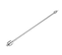 sourcing map Interruttore galleggiante in acciaio inossidabile, asta da 350 mm, 110 V CC, 0,5 A, sensore di livello dell'acqua verticale, filettatura M10, regolatore di livello liquido per pompa