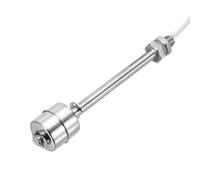 sourcing map Interruttore galleggiante in acciaio inossidabile, asta da 75 mm, 110 V CC, 0,2 A, sensore di livello dell'acqua verticale, filettatura M10, regolatore di livello liquido per pompa