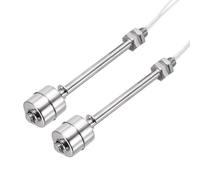 sourcing map Interruttore galleggiante in acciaio inossidabile, asta da 75 mm, 110 V CC, 0,5 A, sensore di livello dell'acqua verticale, filettatura M10, regolatore di livello liquido per pompa