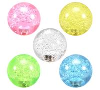 sourcing map Joystick Ball Top Handle Rocker Testa Rotonda Arcade Gioco di combattimento fai da te Parti di Ricambio Cristallo Rosa Giallo Blu Verde Bianco 5 Pz