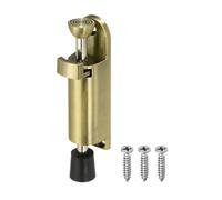 sourcing map Kickdown fermaporta in lega di zinco, caricato a molla, telescopico, regolabile e resistente, per fessure da terra da 0 a 25 mm, bronzo