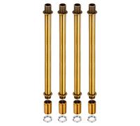 sourcing map Kit asta di prolunga filettata, filettatura M10 x 1 mm, filettatura 150 mm, connettore a manicotto tondo con dado esagonale filettato, bronzo dorato 4 set