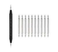 sourcing map Kit di 10 anse a molla a sgancio rapido, 16 mm di larghezza, 1,5 mm di diametro, perni di ricambio per cinturino, perni di collegamento per orologio, con strumento di rimozione per