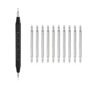 sourcing map Kit di 10 anse a molla a sgancio rapido, 18 mm di larghezza, 1,5 mm di diametro, perni di ricambio per cinturino, perni di collegamento per orologio, con strumento di rimozione per
