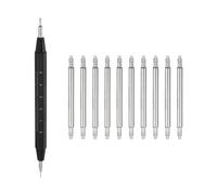 sourcing map Kit di 10 anse a molla a sgancio rapido, 19 mm di larghezza, 1,8 mm di diametro, perni di ricambio per cinturino, perni di collegamento per orologio, con strumento di rimozione per