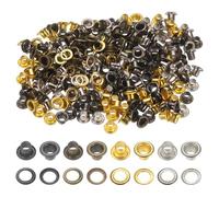 sourcing map Kit di 400 occhielli in metallo super piccoli da 3 mm con foro di tenuta per scarpe, vestiti, cintura, borse, progetti fai da te, 4 colori