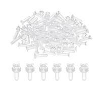 sourcing map Kit di 50 viti a testa svasata e dadi esagonali, M4 x 16 mm, in policarbonato, trasparenti, con testa tonda in acrilico