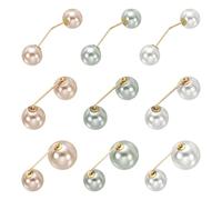 sourcing map Kit di 9 spille con perle, spille di sicurezza per jeans da donna, spille decorative con perle per pantaloni, gonne, vita, scialle, maglioni, vestiti, accessori, beige, grigio, champagne