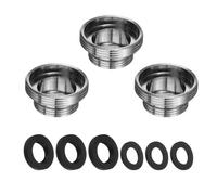 sourcing map Kit di adattatori per rubinetto, da maschio 1,5 cm a maschio 2,2 cm, per lavello da cucina, in acciaio inox, set di adattatori per collegare tubo da giardino, filtro dell'acqua, deviatore