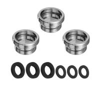 sourcing map Kit di adattatori per rubinetto, da maschio 1,8 cm a maschio 2,2 cm, per lavello da cucina, in acciaio inox, set di adattatori per collegare tubo da giardino, filtro dell'acqua, deviatore
