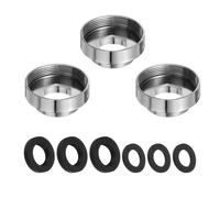 sourcing map Kit di adattatori per rubinetto, da maschio 2,2 cm a femmina da 2,7 cm, per lavello da cucina in acciaio inox, set di adattatori per collegare tubo da giardino, filtro dell'acqua,