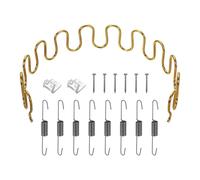 sourcing map Kit di ricambio per molle per tappezzeria, 50 cm, kit di riparazione per cuscini cadenti in acciaio al carbonio, molla ad arco con ganci di equilibrio, clip a molla a S, viti per divano e