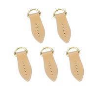 sourcing map Kit di riparazione per cerniera lampo, 6 pezzi, 4,9 cm, in pelle, a forma di foglia, kit di riparazione per bagagli, abbigliamento, giacche, zaini, stivali, beige