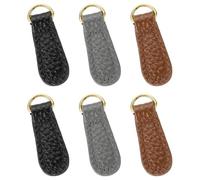 sourcing map Kit di riparazione per cerniera lampo, 6 pezzi, 4,9 cm, in pelle litchi, kit di riparazione per bagagli, abbigliamento, giacche, zaini, stivali, nero/grigio scuro/marrone