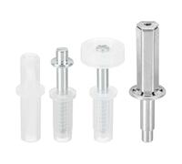 sourcing map Kit di riparazione per porta a due ante, kit di riparazione per porte scorrevoli a due pieghe incluse, rotella superiore e guida per porte scorrevoli pieghevoli dell'armadio