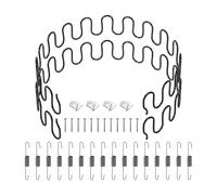 sourcing map Kit di sostituzione per molle per tappezzeria, in acciaio al carbonio, kit di riparazione per ammortizzatori ad arco con ganci di equilibrio, clip a molla a S, viti per divano e sedia, 2