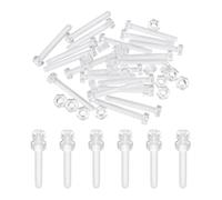 sourcing map Kit di viti autofilettanti e dadi esagonali M4 x 30 mm, in plastica PC trasparente, 20 set di bulloni a testa tonda Phillips per accessori per macchine, trasparenti