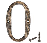 sourcing map Lettera per indirizzo della casa, 14 cm, in ghisa, vintage, lettera O, lettere esterne per casa, strada, ufficio, cassetta postale, colore: nero e oro