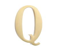 sourcing map Lettera per la casa da 4,6 cm, in ottone, autoadesiva, con finitura spazzolata, per indirizzi esterni, ufficio, hotel, appartamenti, giardino (lettera Q, tonalità oro)