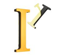 sourcing map Lettere per la casa da 10 cm, in acrilico, autoadesive, lettere per porta, finitura a specchio, per indirizzi esterni, ufficio, hotel, appartamenti, giardino (oro, lettera I)