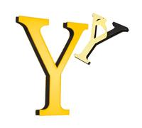 sourcing map Lettere per la casa da 10 cm, in acrilico, autoadesive, lettere per porta, finitura a specchio, per indirizzi esterni, ufficio, hotel, appartamenti, giardino (oro, lettera Y)