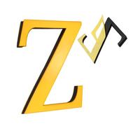 sourcing map Lettere per la casa da 10 cm, in acrilico, autoadesive, lettere per porta, finitura a specchio, per indirizzi esterni, ufficio, hotel, appartamenti, giardino (oro, lettera Z)