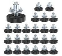 sourcing map Livellatori per mobili con filettatura da 1/4", 24 piedini regolabili da 17 mm l, con dadi filettati a vite, gambe di livellamento a vite sul piede della sedia, livellamento per tavolo e