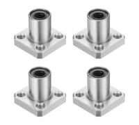 sourcing map LMK6UU Cuscinetti a sfera lineari 6 mm foro 12 mm OD 19 mm Lunghezza flangia quadrata gabbia in acciaio per macchina CNC stampante 3D