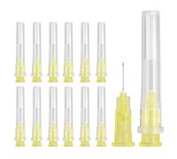 sourcing map Luer Lock - 50 aghi erogatori da 30 gauge, 8 mm, aghi erogatori da laboratorio, punte in acciaio inox, per laboratorio, industriale, ricarica di inchiostri, colla liquida (giallo)