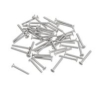 sourcing map M1-0,25 x 8 mm 100 viti a testa rotonda piatta in acciaio inox 304 Phillips Drive viti per macchina di fissaggio hardware per collegamento mobili