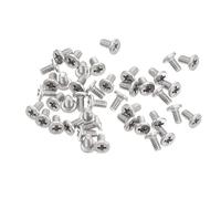 sourcing map M1.2-0.25 x 2mm 100 viti a testa rotonda piatta in acciaio inox 304 Phillips Drive viti per macchina di fissaggio hardware per collegamento mobili