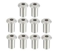 sourcing map M10 x 21 mm rivetto esagonale testa inserto dado vite Post nichelato 10 pz