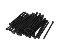 sourcing map M2x30mm acciaio lega esagono interno cappuccio zigrinato vite nero 50pz