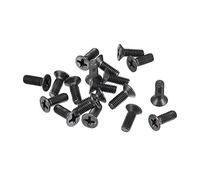 sourcing map M3,5 x 10 mm Phillips vite di fissaggio nero per computer portatile PC TV Fan interruttore audio 50 pz