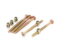 sourcing map M6x80mm esagonale testa unità mobili per viti di collegamento canna dadi 5 set