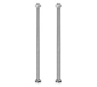 sourcing map M8 x 220 mm 304 in acciaio inox 304 viti a testa esagonale, dadi, rondelle piatte e di bloccaggio, kit assortito, completamente filettato, finitura lucida per casa, elettronica, macchina
