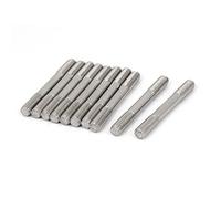 sourcing map M8 x 70mm Stretto Regolabile Spingi Asta Doppio Fine Filo Perno Argento Tono 10pz