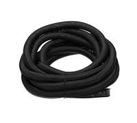 sourcing map Manica divisa Wire Loom 1-1/2 "25Ft Nero Auto-Avvolgente Manica Intrecciata UL94-V2 Manicotto in PET ignifugo per Automotive, Home Cable Management