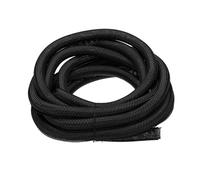sourcing map Manica divisa Wire Loom 1-1/8 "25Ft Nero Auto-Avvolgente Manica Intrecciata UL94-V2 Manicotto in PET ignifugo per Automotive, Home Cable Management